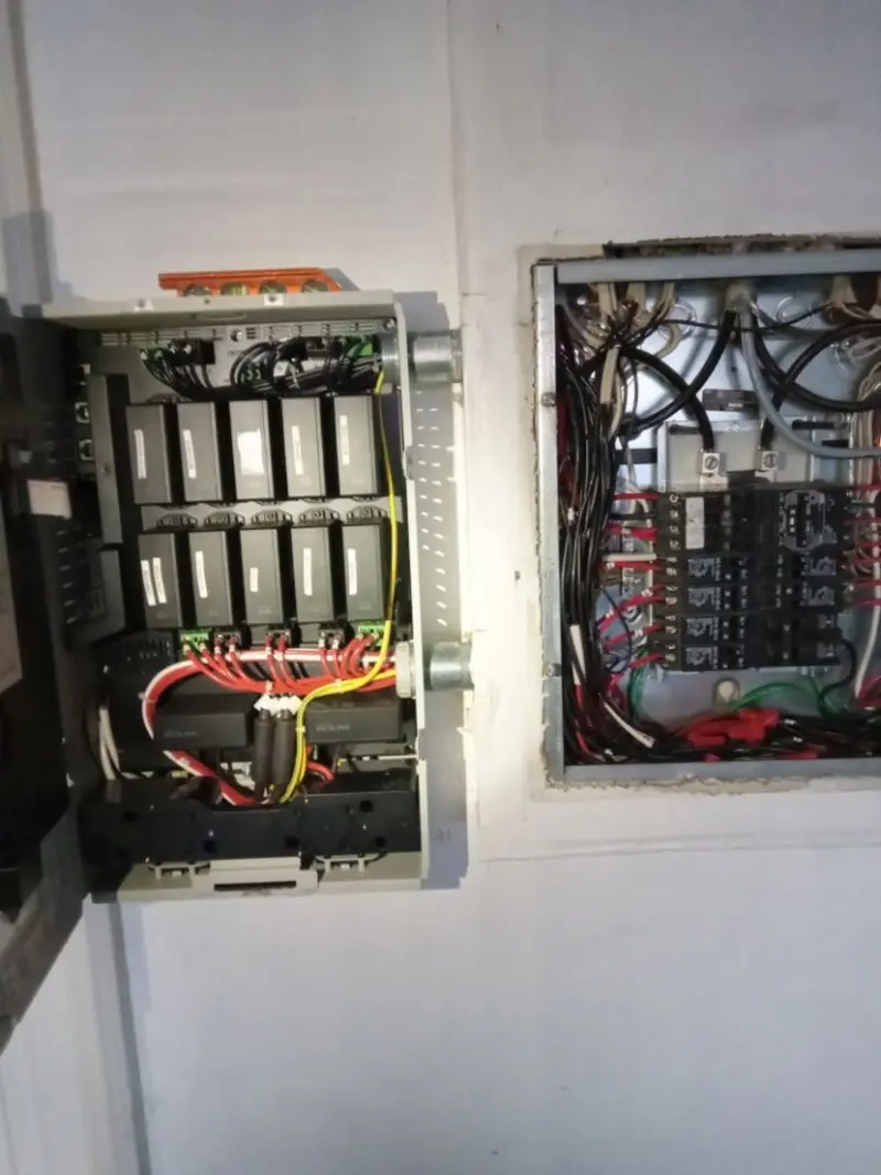 Electrical panel upgrade completed for Security Camera Wiring in Colden